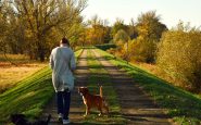 Mujer paseando perros