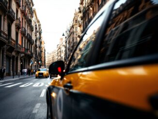 Taxi a Barcellona con aumento delle tariffe nel 2024