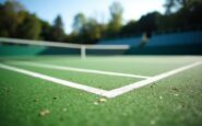 Jugadoras de la selección femenina de tenis de España entrenando