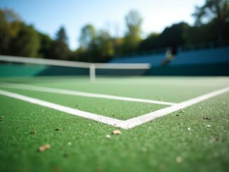 Jugadoras de la selección femenina de tenis de España entrenando