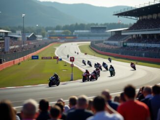 MotoGP GP di Catalunya con piloti in azione