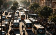 Manifestazione dei conducenti di autobus in Spagna