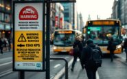 Manifestazione per la huelga dei bus a Barcellona