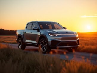 Pick-up futurista con enfoque en sostenibilidad e innovación