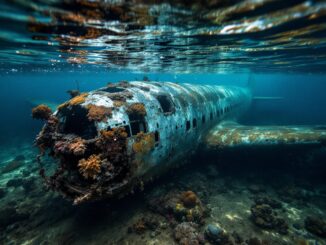 Immagine del Junkers 88 trovato nel mare di Sicilia