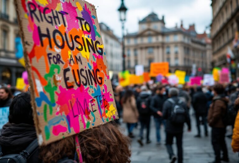 Manifestación histórica por la vivienda en Barcelona