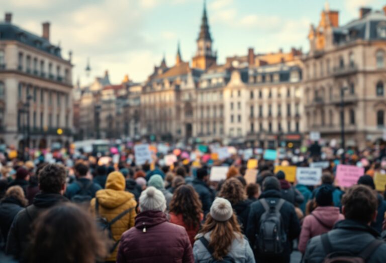 Manifestazione per il diritto alla casa a Barcellona