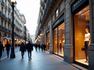 Vista del Passeig de Gràcia, la via commerciale più costosa di Spagna