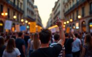 Manifestantes en Valencia protestan por la DANA