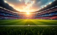 Stadio Santiago Bernabéu con messaggi di supporto alle vittime