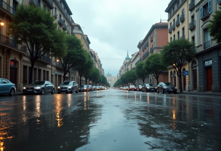 Traffico a Valencia dopo la DANA