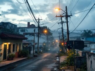 Immagine di un blackout che colpisce Puerto Rico