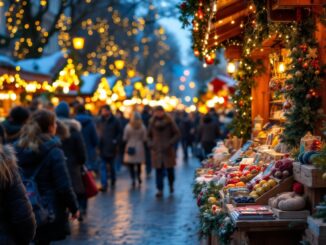 Scene del mercatino di Natale a Magdeburgo dopo l'attacco