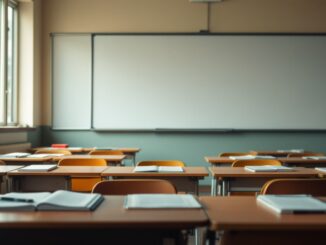 Estudiantes en aula de Cataluña discutiendo educación