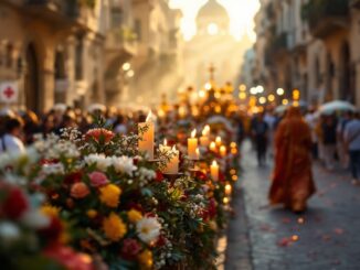 Processione di clausura del Congresso di Hermandades a Sevilla