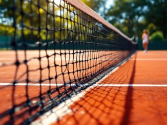 Katie Boulter durante una partita di tennis