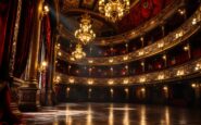 Artisti in scena durante un'opera al Teatro Real di Madrid