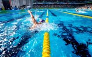 Mireia Belmonte e Guillem Pujol durante la Copa Nadal a Barcellona