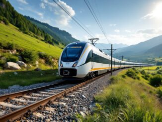 Treno Avlo in partenza da una stazione spagnola