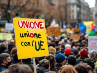 Manifestantes en Georgia exigen integración europea