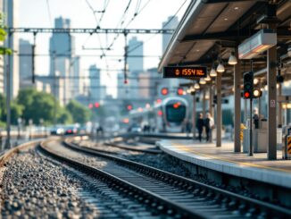 Treno Renfe in stazione, simbolo di puntualità ferroviaria