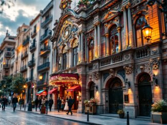 Scena di una produzione teatrale a Barcellona