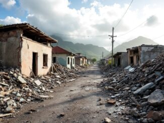 Immagine dei danni causati dal terremoto a Vanuatu