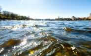 Uomo si lancia nel fiume Guadalquivir a Sevilla