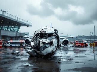 Immagine del tragico incidente aereo di Jeju Air