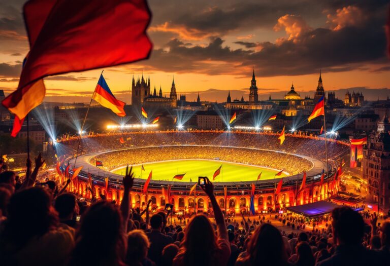 Ambiente festivo a Montjuïc dopo il trionfo del Barça