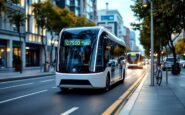 Autobús urbano autónomo en Madrid durante un test