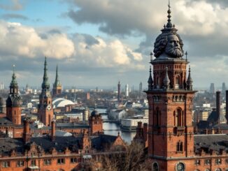 Panorama di Chemnitz con riferimenti a Karl Marx