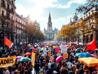 Manifestazione dei funzionari a Madrid per Muface