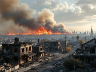 Immagine di incendi devastatori in California