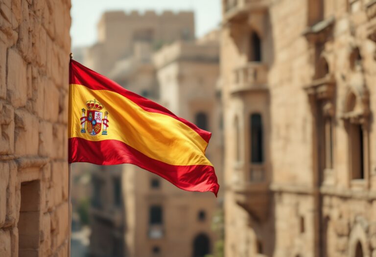 La bandera española ondea a Damasco dopo 13 anni