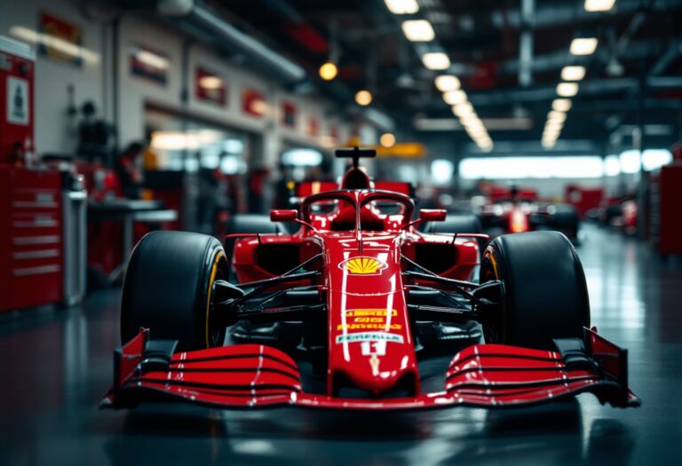 Lewis Hamilton con Ferrari a Maranello