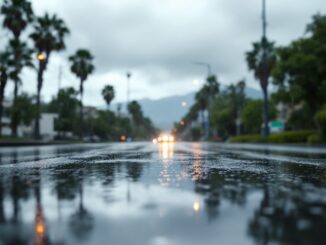 Fuertes lluvias en el condado de Los Ángeles