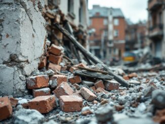 Crollo di un edificio a Benetússer con soccorritori