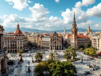 Nuovo accesso a Montjuïc dalla Plaza Espanya a Barcellona