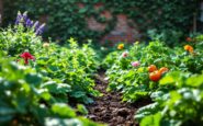 Immagine di un giardino urbano in una città moderna