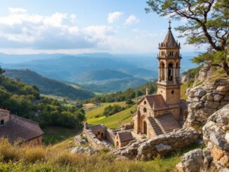 Chiesa romanica di Sant Martí Xic in un paesaggio suggestivo