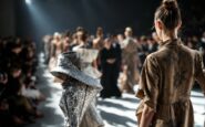 Modelli in passerella con abiti Roberto Cavalli a Milano