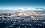 Vista aerea del aeropuerto de Barcelona en expansión