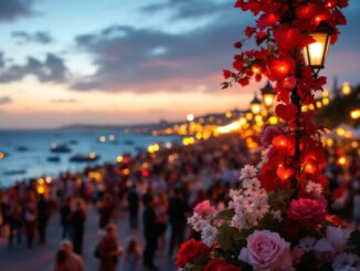 Coppie che si esibiscono durante la notte di San Valentino a Sanremo