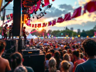 Immagine del 75° Festival di San Remo con artisti sul palco