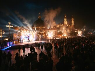 Immagine del Festival di Sanremo 2025 con artisti sul palco