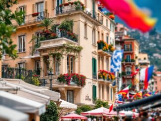 Immagine del Festival di Sanremo con il palco e il pubblico