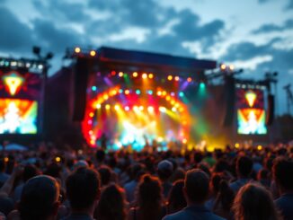 Immagine del Festival di Sanremo con artisti sul palco