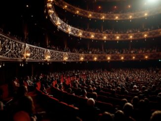 Immagine del festival di Sanremo con artisti sul palco