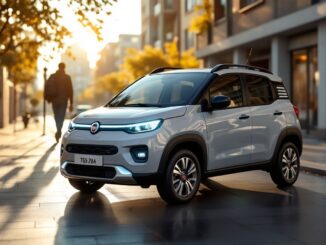 Nuova Fiat Panda 2023 in un contesto urbano europeo